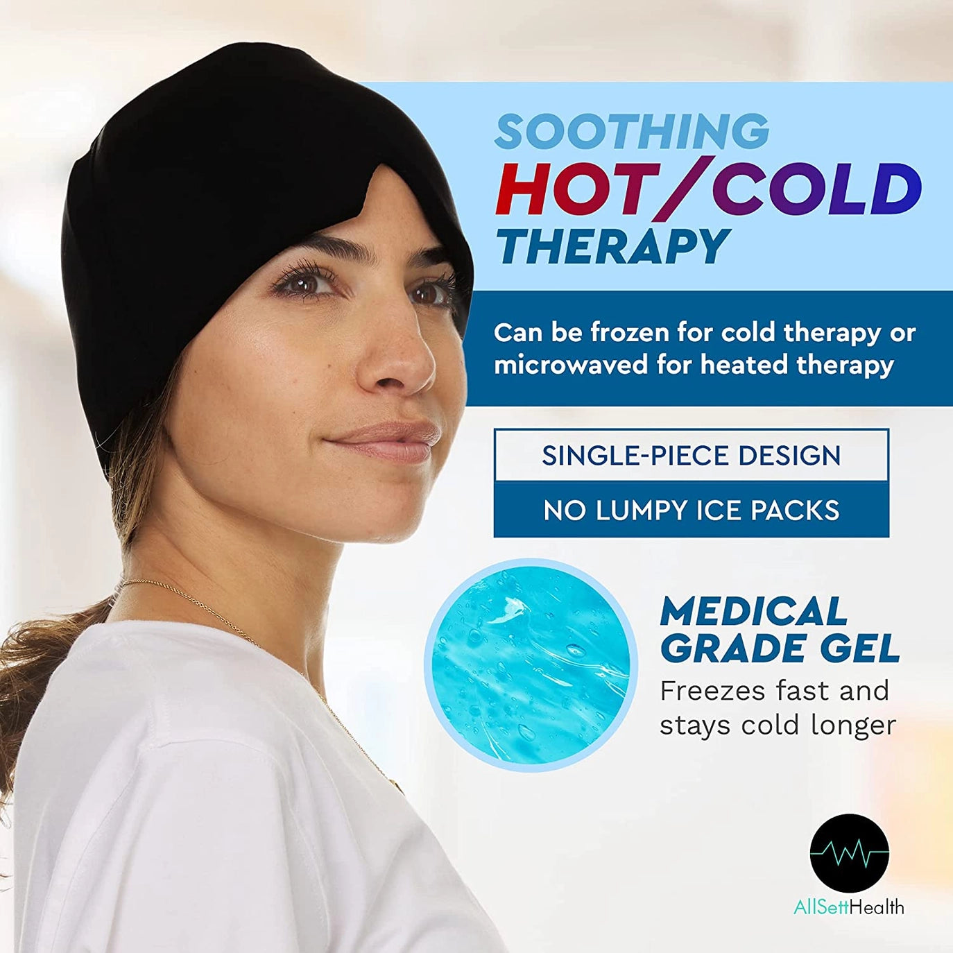 Migraine Relief Cap Ice Head Wrap Headache and Migraine Hat
