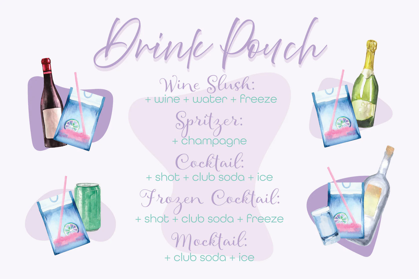 Slush cocktail pouches