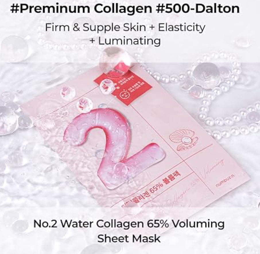[Numbuzin] No.2 Water Collagen 65% Voluming Sheet Mask