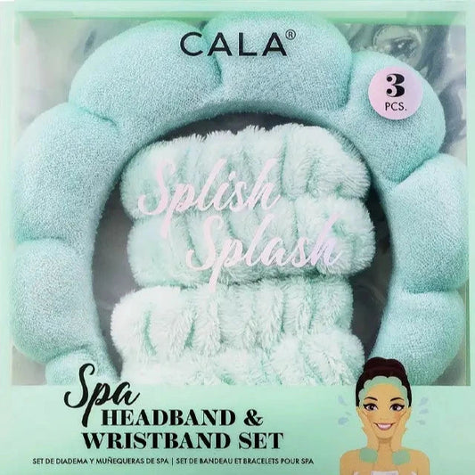 Cala - Mint Spa Headband & Wristband Set