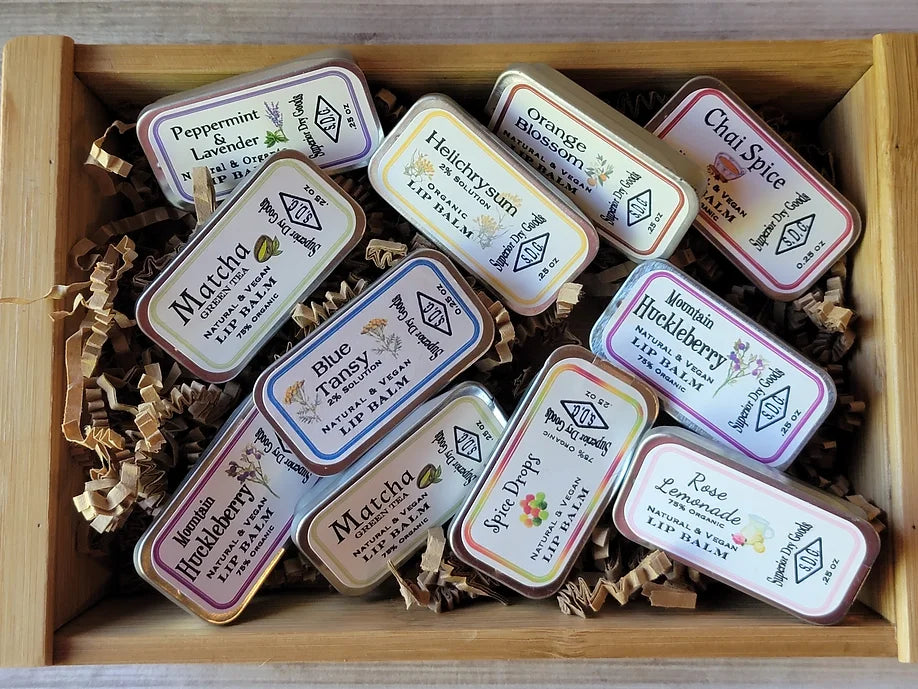 Organic- natural- lip balm - silver tin