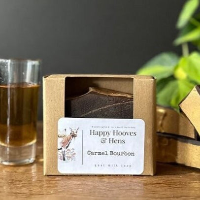 Happy Hooves and Hens Goat Milk Soap - Caramel Bourbon